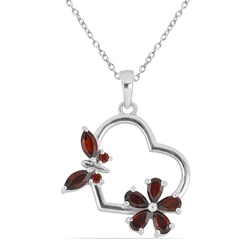 BUY 925 SILVER NATURAL GARNET GEMSTONE PENDANTS